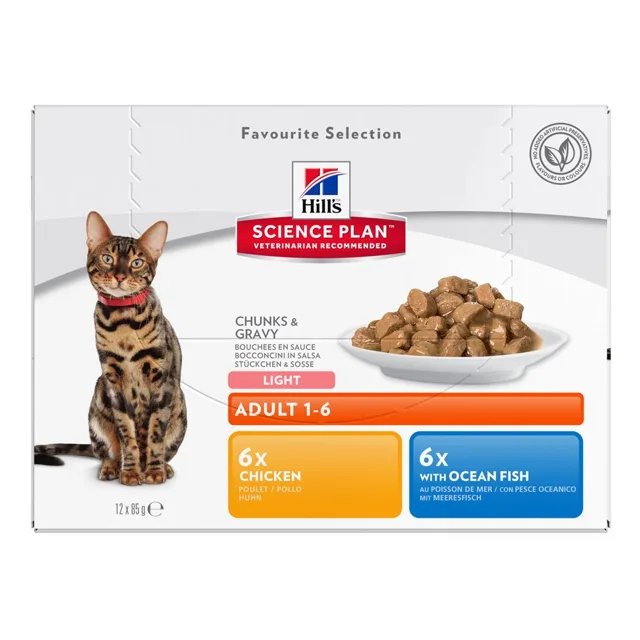 Hill's Science Plan Adult míchané balení - 12 x 85 g rybí výběr