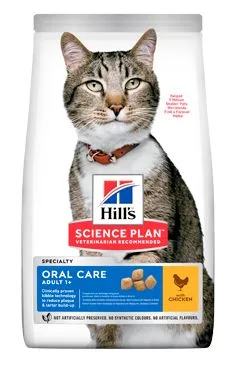 Hill S Science plan Adult Oral Care Chicken pro kočky 1,5kg