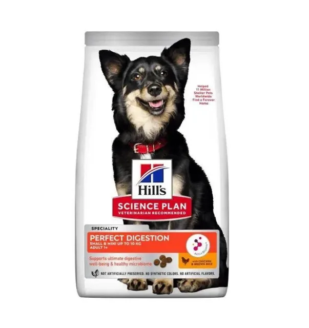 HILL'S Science Plan Adult Small Mini Perfect Digestion Chicken 6 kg kuře, krmivo pro psy malých a miniaturních plemen, podporuje zdravé trávení