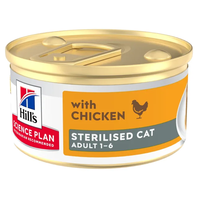Hill's Science Plan Adult Sterilised Mousse - výhodné balení: kuřecí (48 x 85 g)
