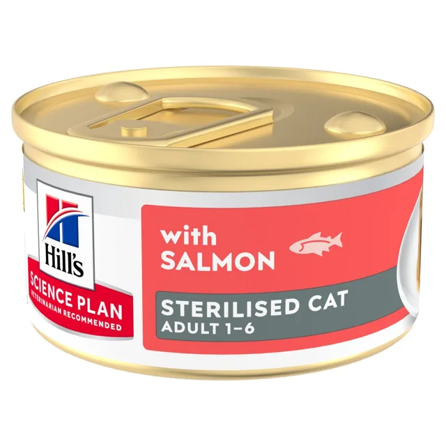 Hill's Science Plan Adult Sterilised Mousse - výhodné balení: losos (24 x 85 g)