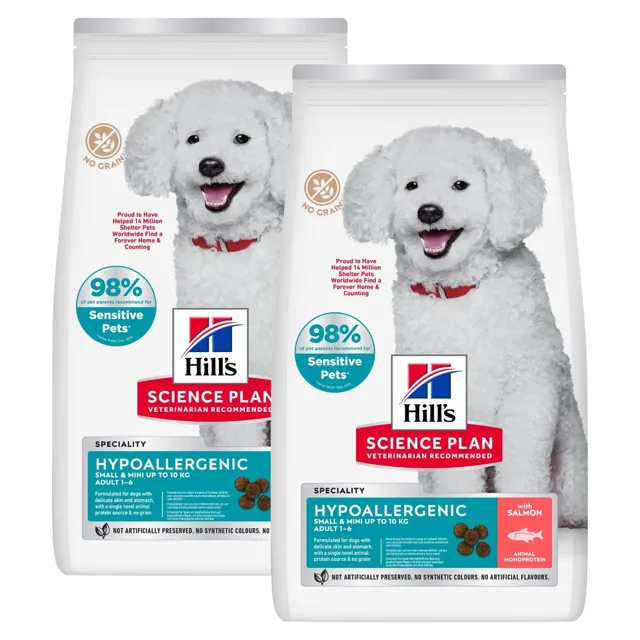 HILL'S Science Plan Canine Adult Medium Hypoallergenic Salmon 2x6 kg pro dospělé psy středních plemen s lososem