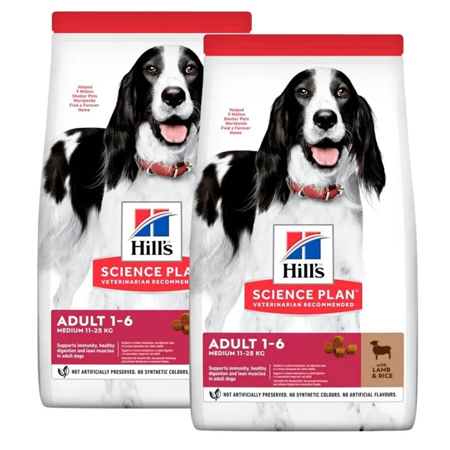 HILL'S Science Plan Canine Adult Medium Lamb &amp; Rice 2x18 kg krmivo pro psy středních plemen s jehněčím masem a rýží