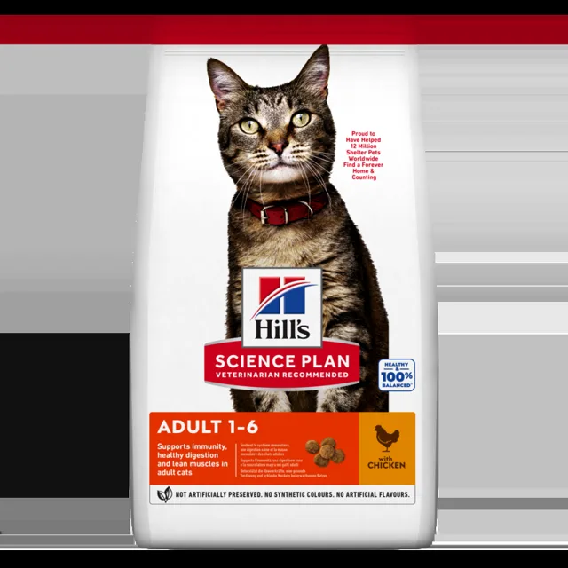 HILL'S Science Plan Feline Adult Optimal Care Chicken 15 kg granule pro kočky