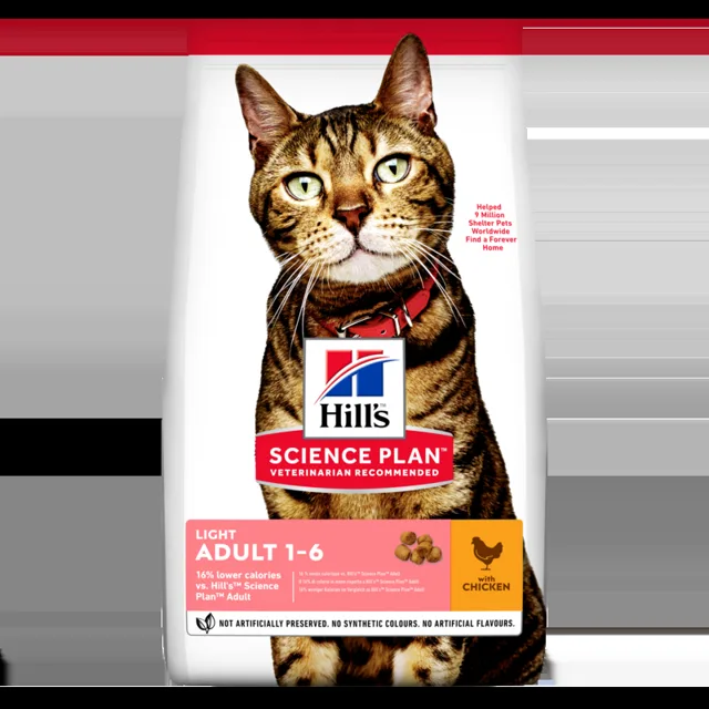 HILL'S Science Plan Feline Dry Adult Light Chicken 10kg