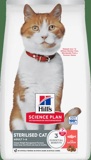 Hill's Science Plan Feline Young Adult sterilised Cat Salmon 10kg