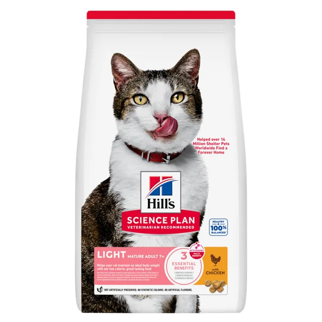 Hill's Science Plan Light Mature Adult 7+ kuřecí - Výhodné balení 2 x 7 kg