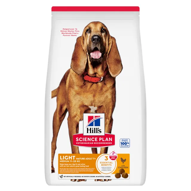 Hill's Science Plan Mature Adult 7+ Medium Light Chicken - 14 kg