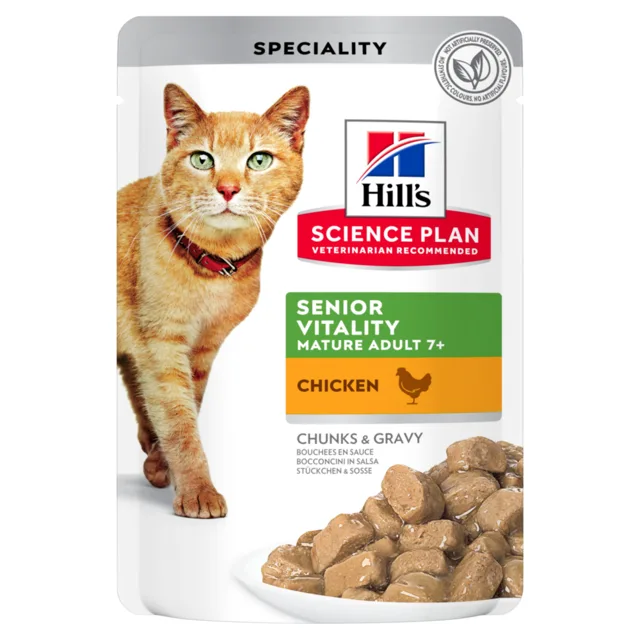 Hill's Science Plan Mature Adult 7+ Senior Vitality Chicken & Salmon 24 x 85 g (kuře a losos)