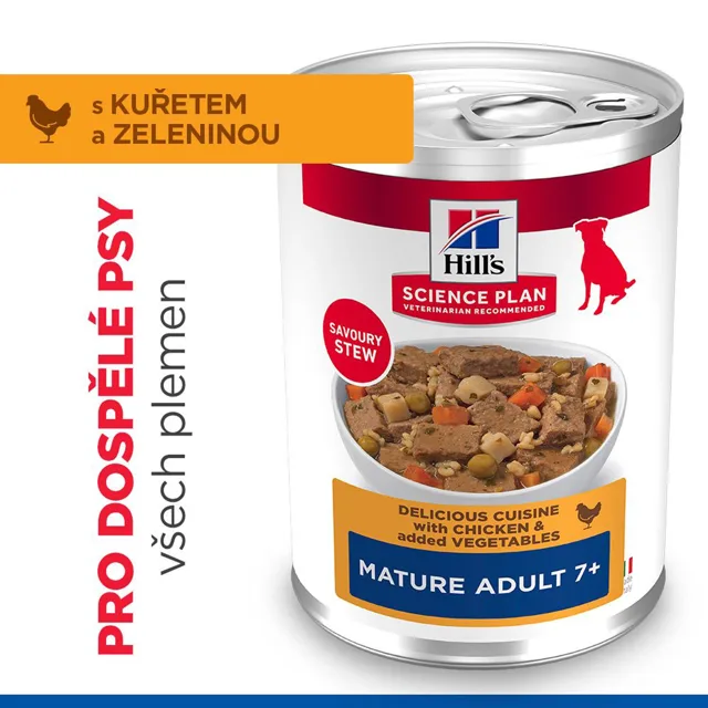 Hill's Science Plan Mature Adult Ragout s kuřetem a zeleninou - 48 x 363 g