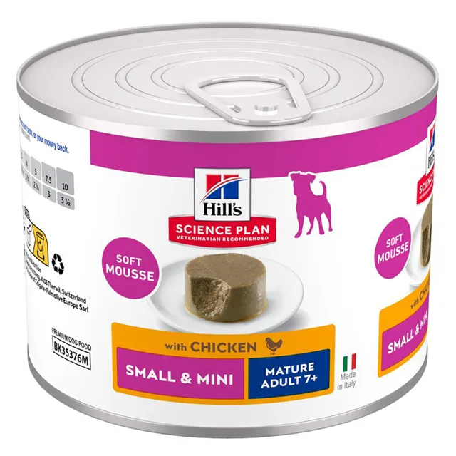 Hill's Science Plan Mature Small & Mini Mousse - Výhodné balení: 24 ks (24 × 200 g) Kuřecí