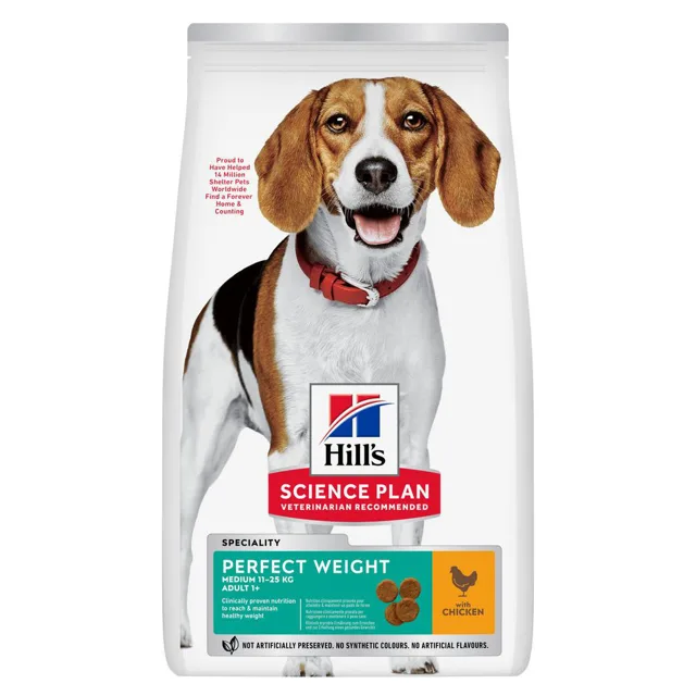 Hill's Science Plan Perfect Weight Adult 1+ Medium s kuřecím - Výhodné balení 2 x 12 kg