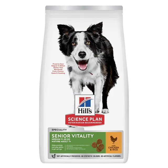Hill's Science Plan Senior Vitality Mature Adult 7+ Medium Chicken & Rice - výhodné balení 2 x 14 kg