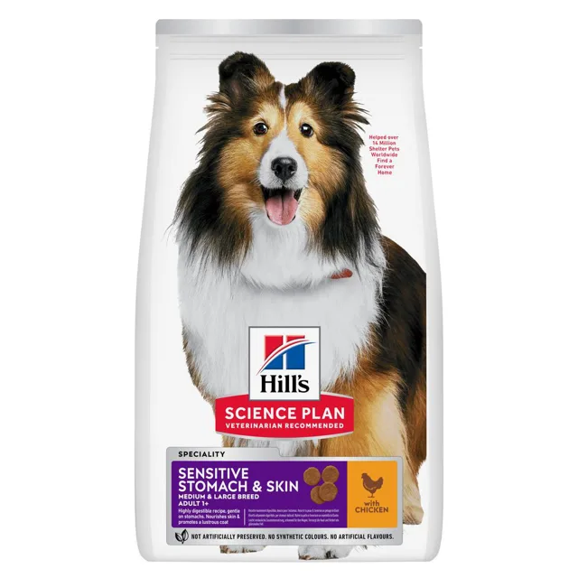 Hill's Science Plan Sensitive Stomach & Skin Adult 1+ Medium Chicken - 14 kg