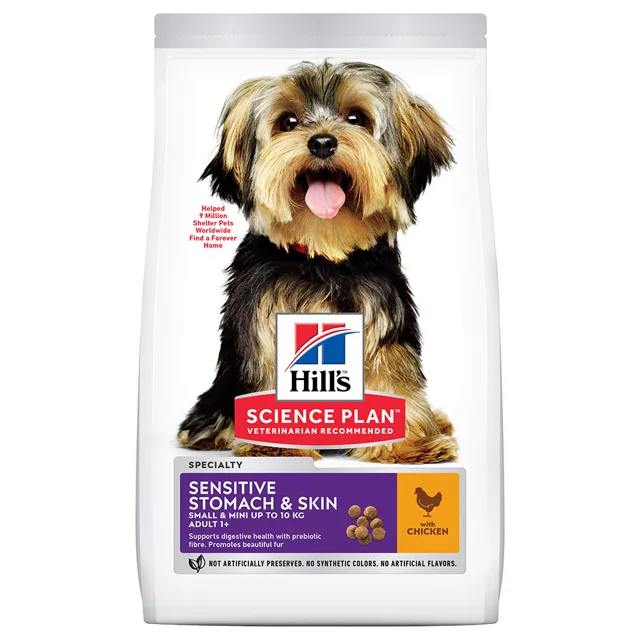 Hill's Science Plan Sensitive Stomach & Skin Adult 1+ Small & Mini s kuřetem - 6 kg
