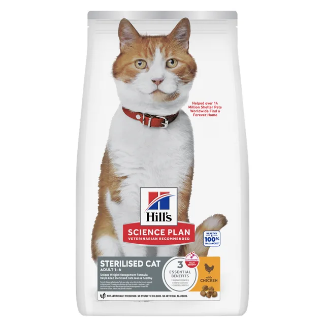 Hill's Science Plan Sterilised Cat Adult 1-6 Chicken - 3 kg