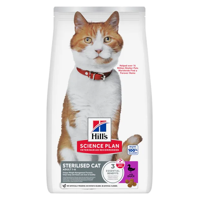Hill's Science Plan Sterilised Cat Adult 1-6 Duck - Výhodné balení: 2 x 10 kg