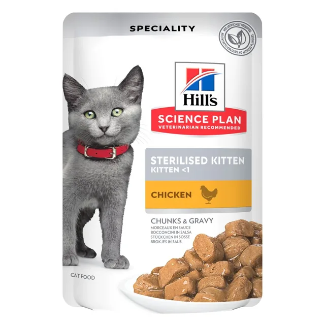 Hill's Science Plan Sterilised Kitten - výhodné balení: kuřecí (48 x 85 g)