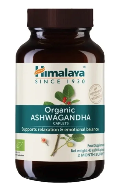 Himalaya Ashwagandha (Ašvaganda), BIO, 60 kapslí