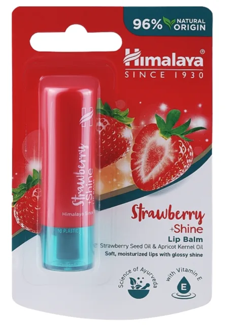 Himalaya Jahodový balzám na rty s leskem, 4,5 g
