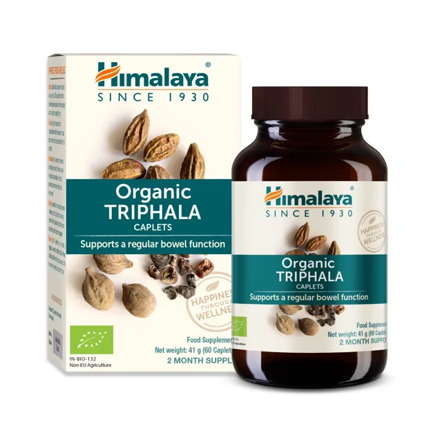 Himalaya Organic Triphala, komplex bylin, 60 kapslí
