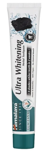Himalaya Rumalaya, Ultra bělící zubní pasta s aktivním uhlím, 75 ml