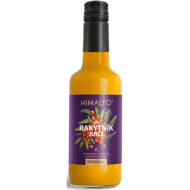HIMALYO Rakytník džus 100% 100% šťáva z plodů vysokohorského tibetského rakytníku 350 ml