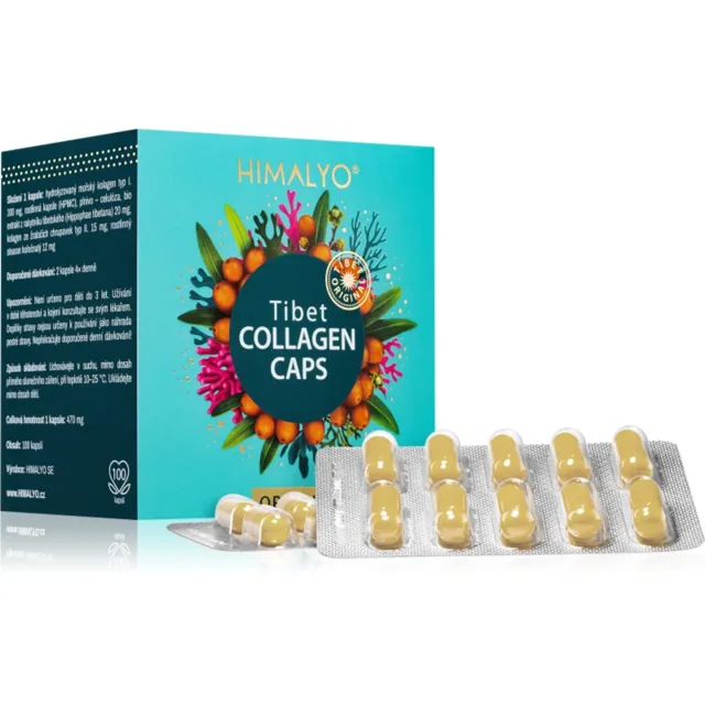 HIMALYO Tibet Collagen Caps kapsle pro krásné vlasy, pleť a nehty 100 cps