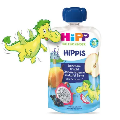HiPP 100% ovoce BIO Jabl-Hruš-Dračí ov.-Rybíz 100g