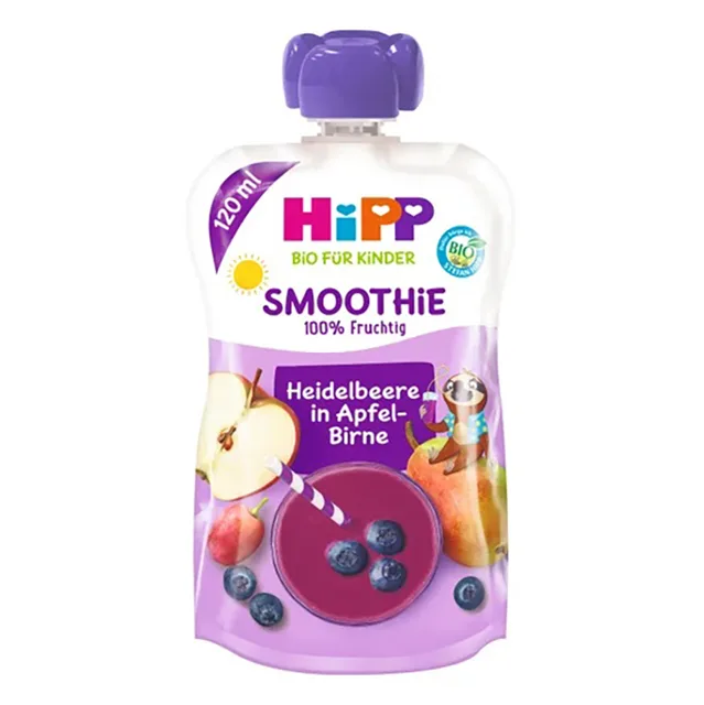 HIPP 100% Ovoce smoothie jablko hruška borůvky BIO 120 ml