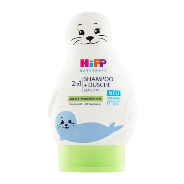 HiPP Baby šampon na vlasy a tělo lachtan 200 ml