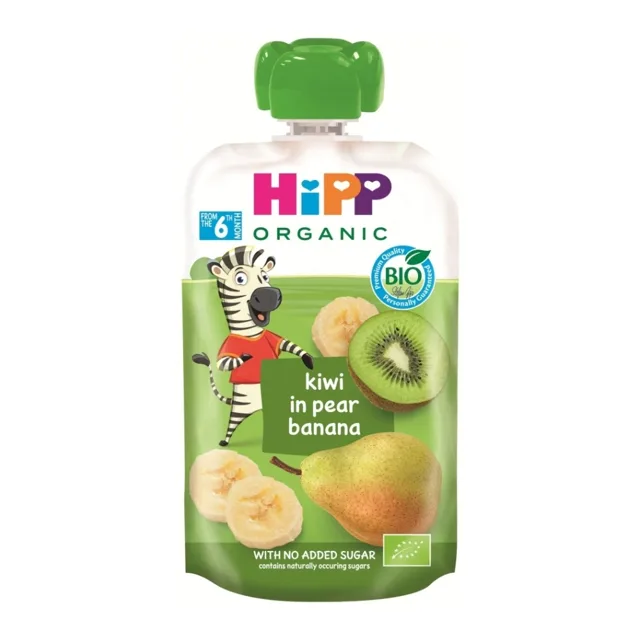 Hipp BIO 100% ovoce hruška-banán-kiwi 100 g