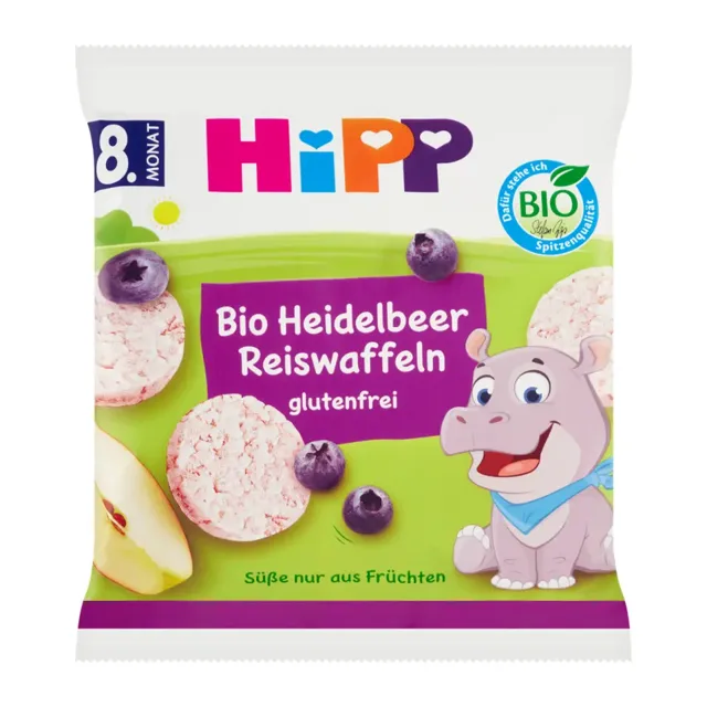 HiPP BIO borůvkové rýžové oplatky 30 g