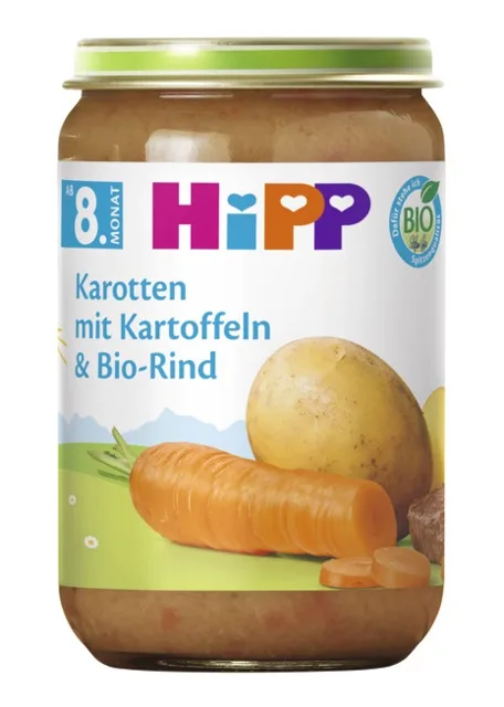 Hipp BIO Brambory, zelenina a hovězí maso 8m+ 220 g