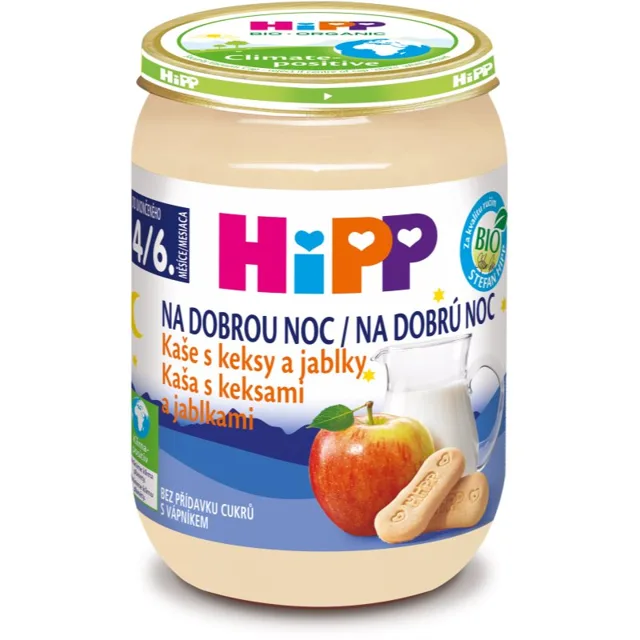 Hipp BIO kaše na dobrou noc s keksy a jablky dětský příkrm 190 g