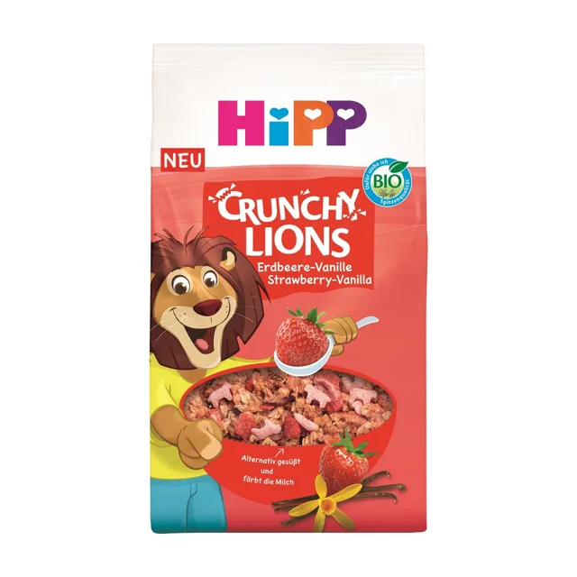 Hipp BIO Křupavé Lion müsli jahoda-vanilka 300 g