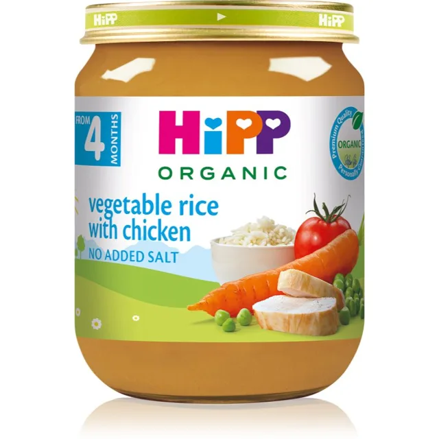 Hipp BIO zelenina a rýže s kuřecím masem dětský příkrm 125 g