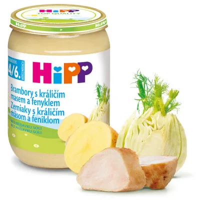 HiPP Brambory s králičím masem a fenyklem 190 g