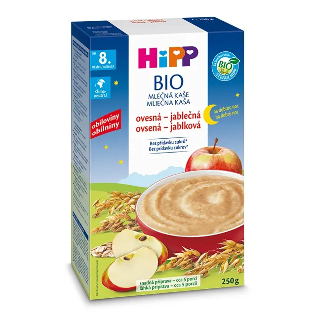 HiPP na noc BIO ovesná jablečná 250g