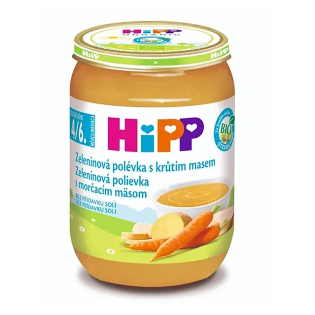HIPP Polévka zeleninová s krůtím masem BIO 190 g