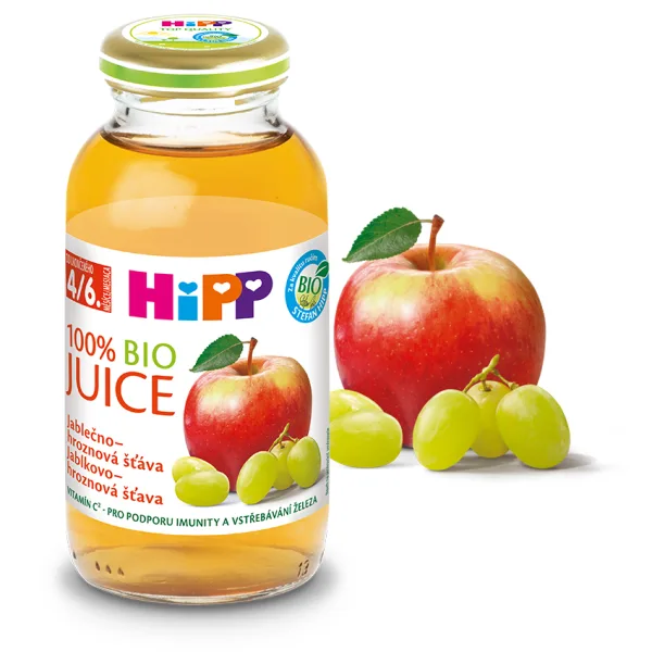 HiPP ŠŤÁVA BIO Jablečno-hroznová 200ml