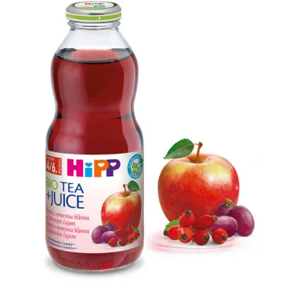HiPP ŠŤÁVA BIO Šípkový čaj+ovocná šťáva 500ml