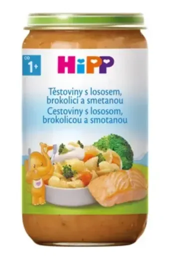 Hipp Těstoviny s lososem, brokolicí a smetanou 250 g