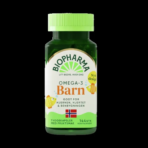 HLH BioPharma Omega 3 detské žuvacie kapsule 144 kapsúl