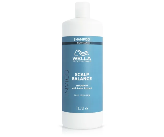 Hloubkově čistící šampon Wella Professionals Invigo Scalp Balance Shampoo Oily Scalp - 1000 ml + dárek zdarma