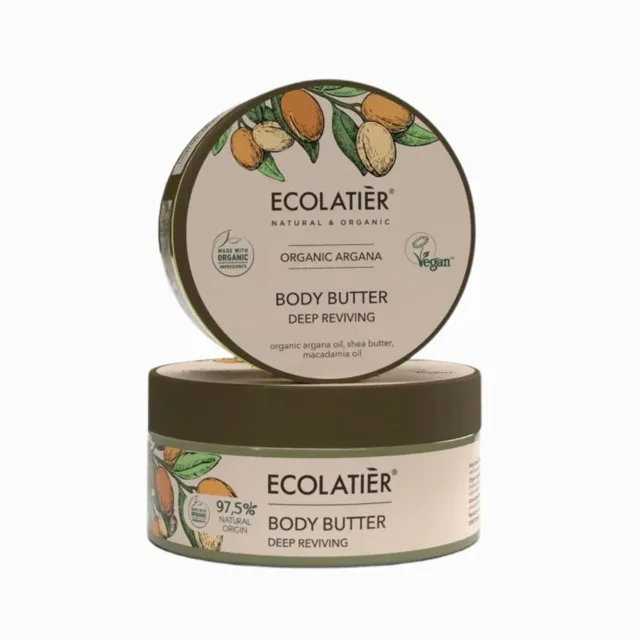 Hloubkově vyživující tělové máslo Organic Argana - 200 ml - Ecolatier