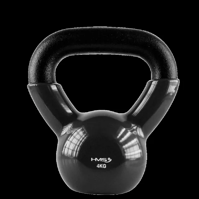 HMS Kettlebell pokrytý vinylem KNV černý - 6kg
