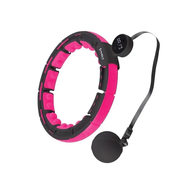 HMS Masážní hula hoop HHM16 se závažím, magnety a počítadlem černá