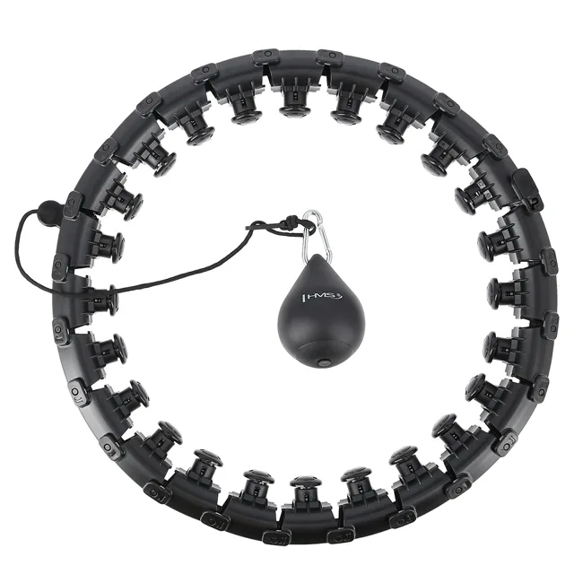 HMS Masážní hula hoop HHW01 se závažím černá