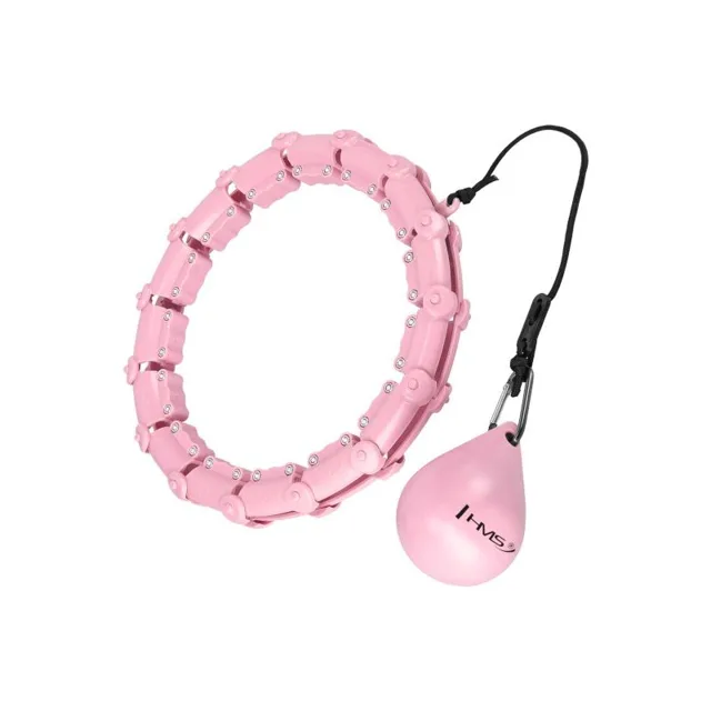 HMS Masážní hula hoop HHW02 se závažím růžová